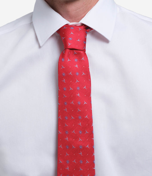 Corbata de seda natural con micromotivos