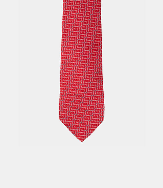 Corbata de seda natural en falso liso