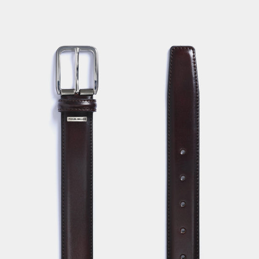 Cinturón liso en piel de vacuno