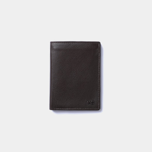 Cartera con tarjetero en piel vacuno