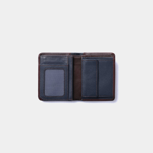 Cartera con monedero en piel de vacuno