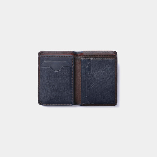 Cartera con tarjetero en piel de vacuno