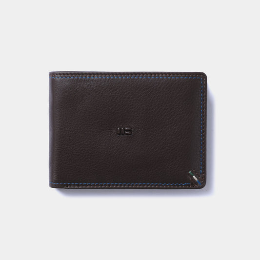 Cartera con monedero en piel de vacuno