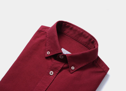 Camisa casual lisa de algodón