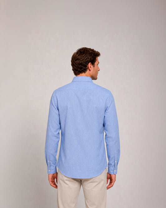 Camisa casual estampada de algodón