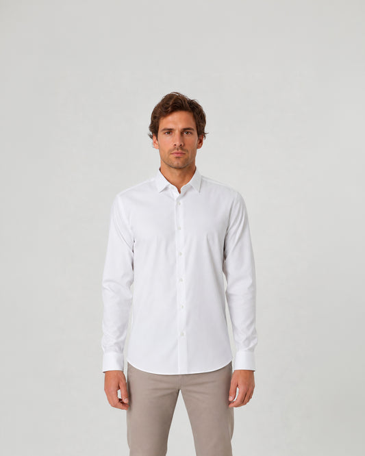 Camisa de vestir puño mixto de algodón