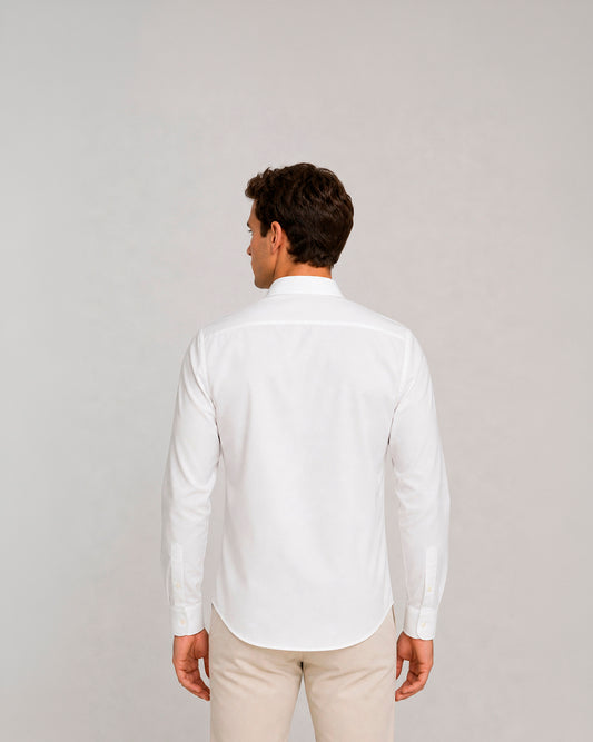 Camisa de vestir puño mixto de algodón