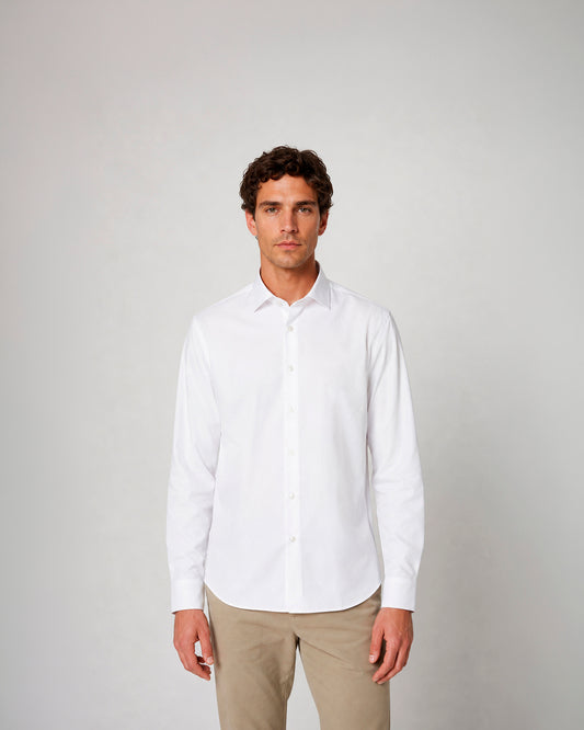 Camisa de vestir puño mixto de algodón