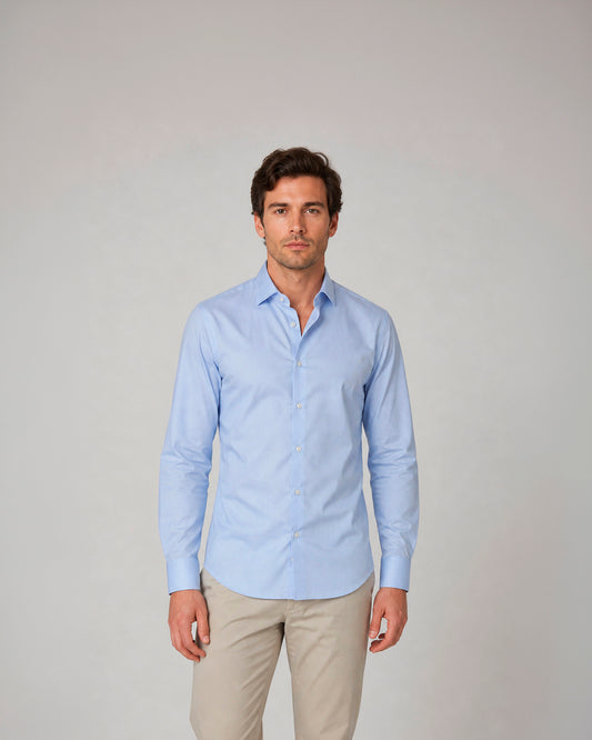 Camisa de vestir puño mixto de algodón
