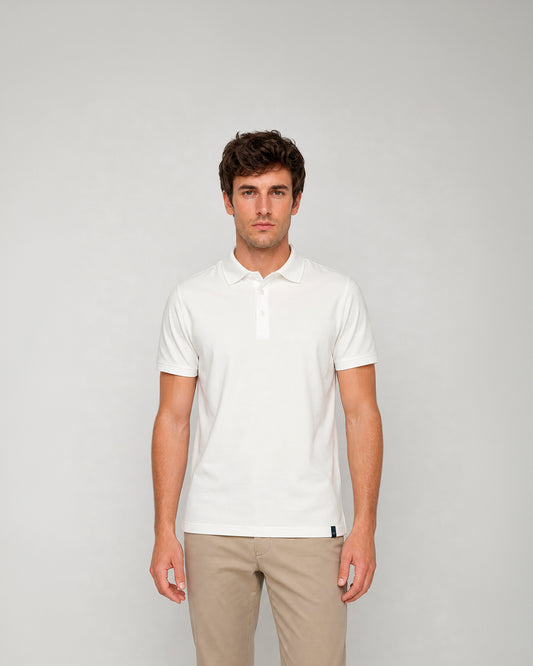 Polo pique alto rendimiento cuello camisa