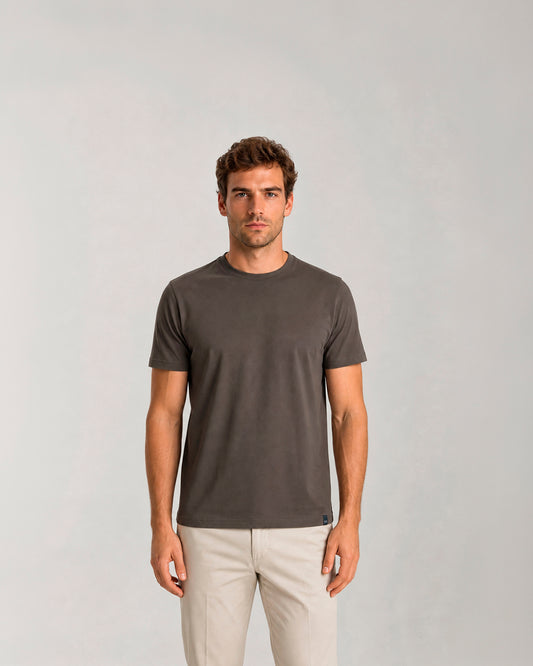 Camiseta 100% algodón cuello redondo