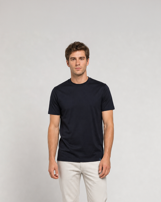 Camiseta 100% algodón cuello redondo