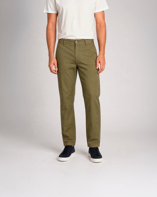 Pantalón chino de algodón elástico