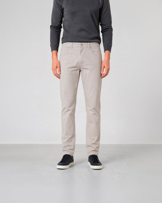 Pantalón casual 5 bolsillos de algodón elástico