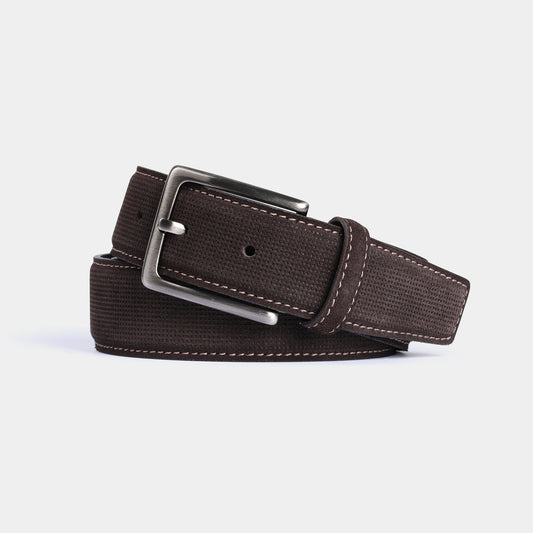 Cinturón grabado de serraje