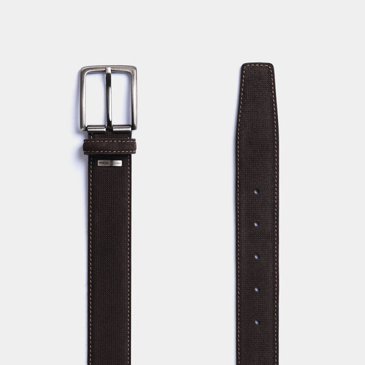 Cinturón grabado de serraje