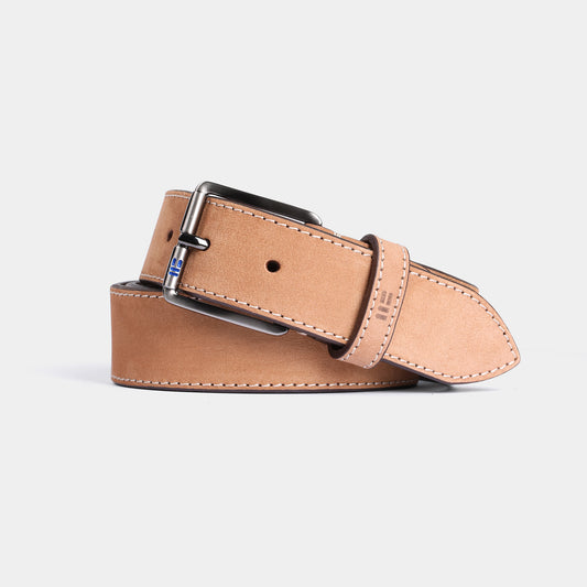 Cinturón liso de nobuck