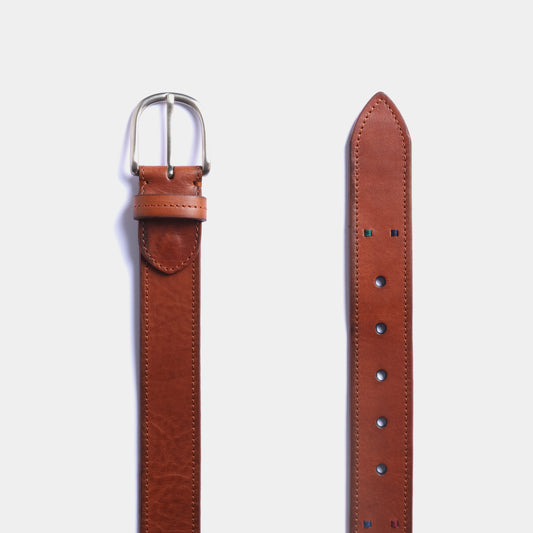 Cinturón de piel de vacuno con grano natural