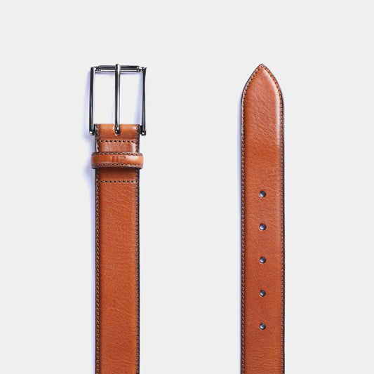 Cinturón liso en piel de vacuno