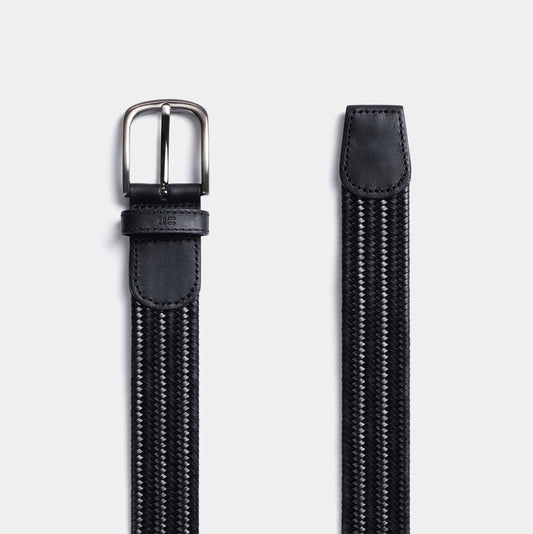 Cinturón trenzado en piel de vacuno