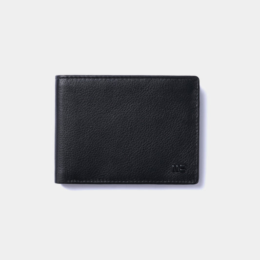 Cartera con tarjetero en piel de vacuno