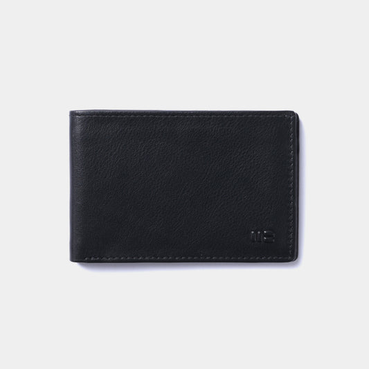 Cartera con tarjetero en piel de vacuno