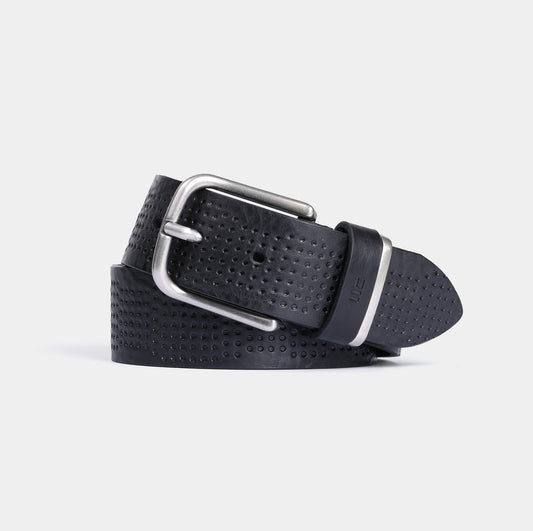 Cinturón grabado en piel de vacuno