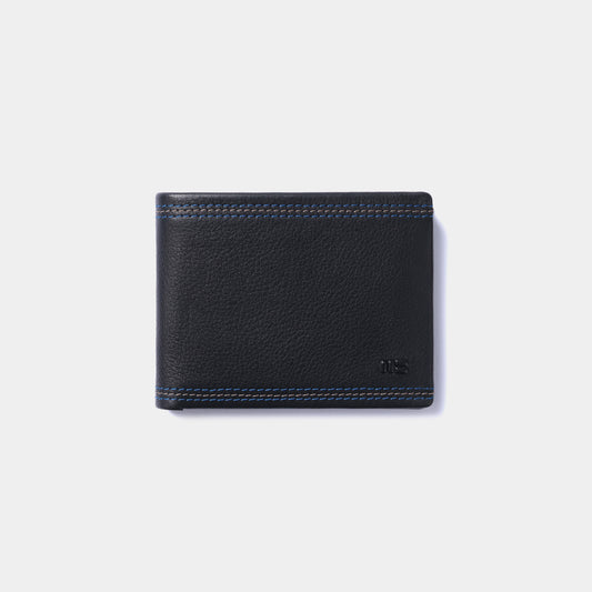 Cartera con tarjetero en piel de vacuno