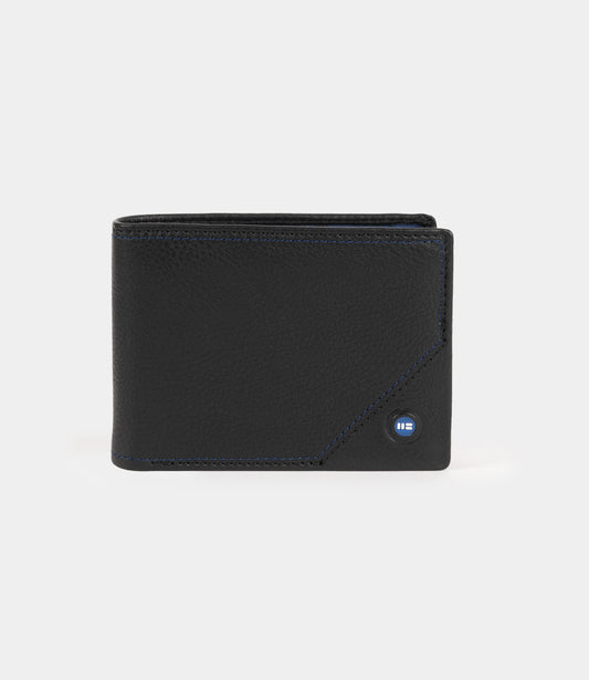 Cartera con tarjetero en piel de vacuno