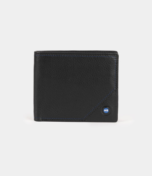 Cartera con tarjetero en piel de vacuno