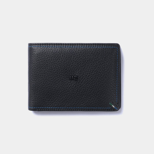 Cartera con monedero en piel de vacuno