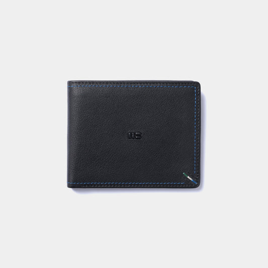 Cartera con tarjetero en piel de vacuno