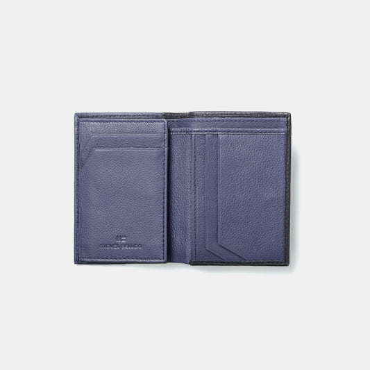 Cartera con tarjetero en piel de vacuno