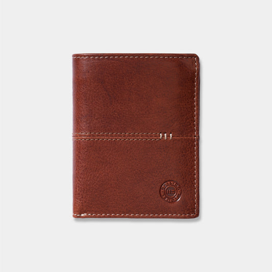 Cartera con monedero en piel de vacuno