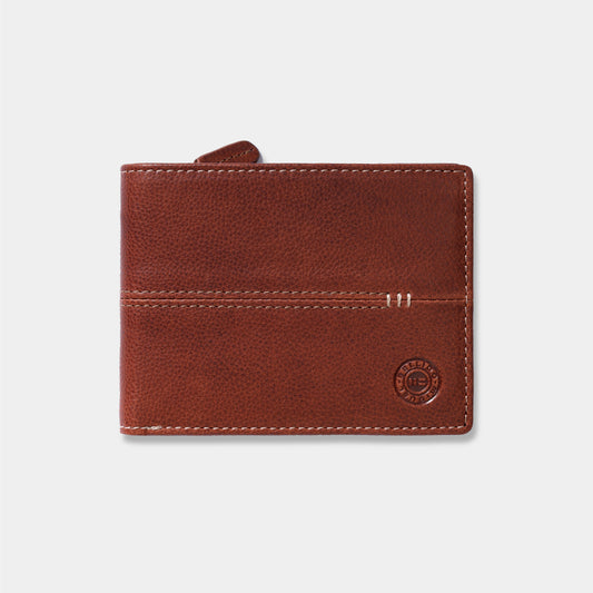 Cartera con monedero en piel de vacuno