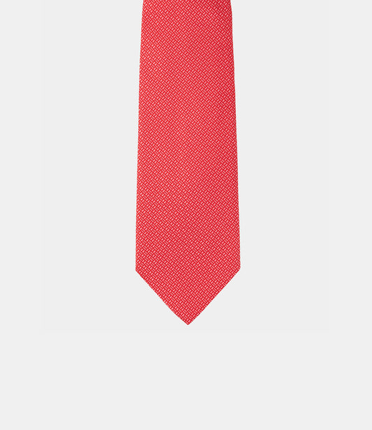 Corbata de seda natural en falso liso