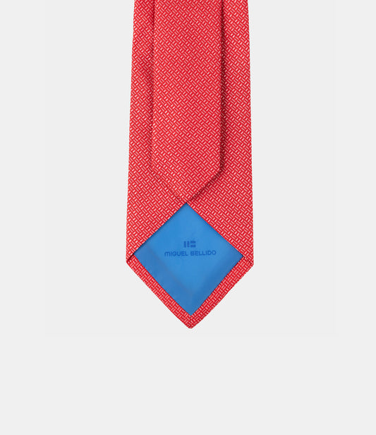 Corbata de seda natural en falso liso