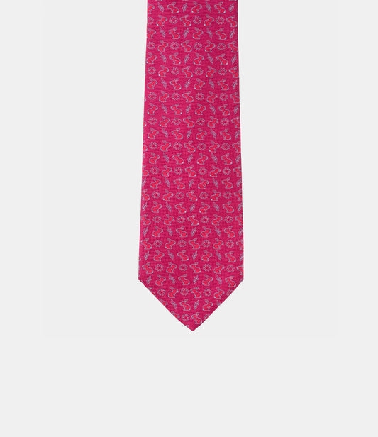 Corbata de seda natural con micromotivos