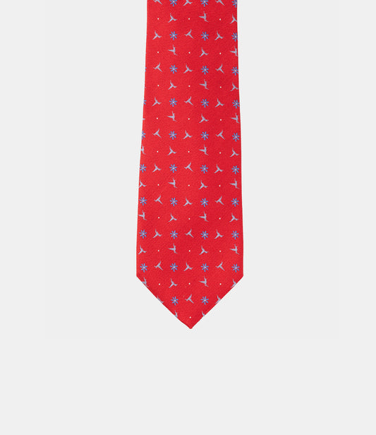 Corbata de seda natural con micromotivos