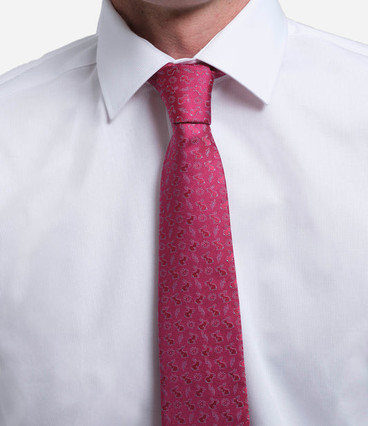 Corbata de seda natural con micromotivos