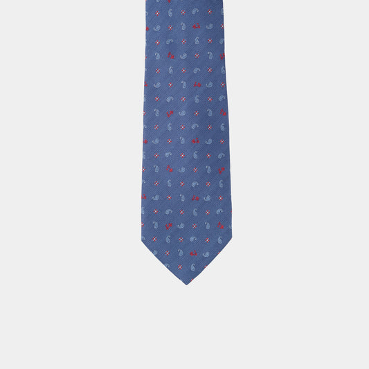 Corbata de seda natural con micromotivos