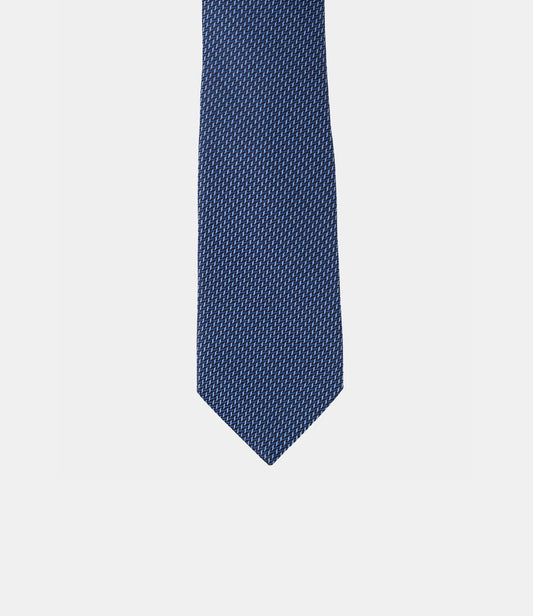 Corbata de seda natural en falso liso