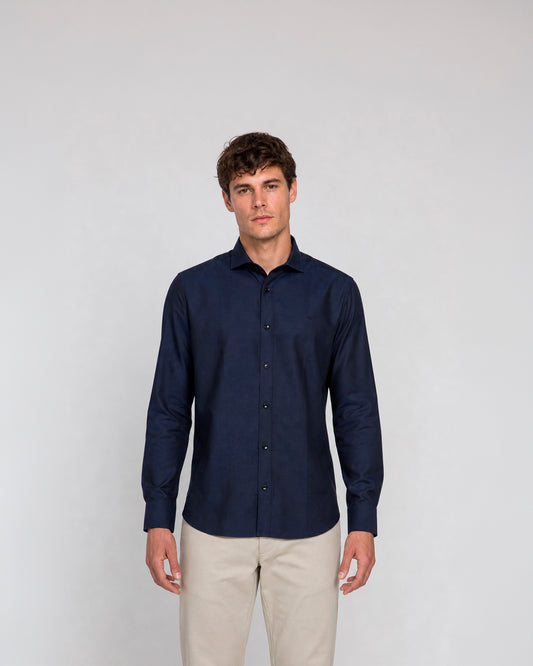 Camisa casual estampada de algodón