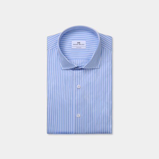 Camisa vestir a rayas de algodón