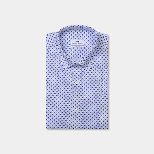 Camisa casual estampada de algodón