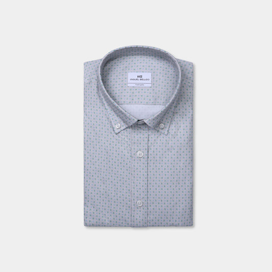 Camisa casual estampada de algodón