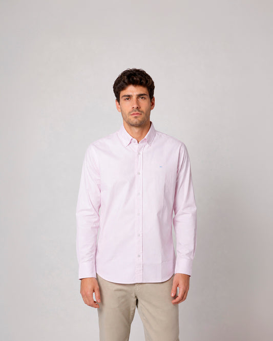 Camisa casual estampada de algodón