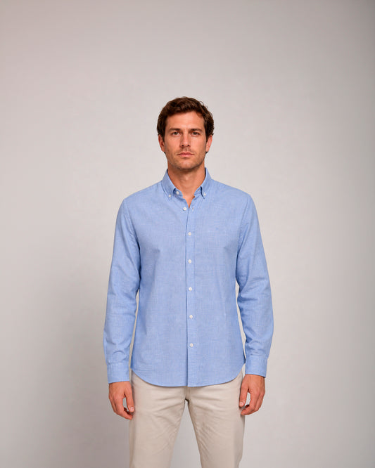 Camisa casual estampada de algodón