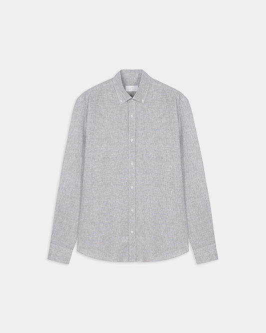 Camisa casual estampada de lino