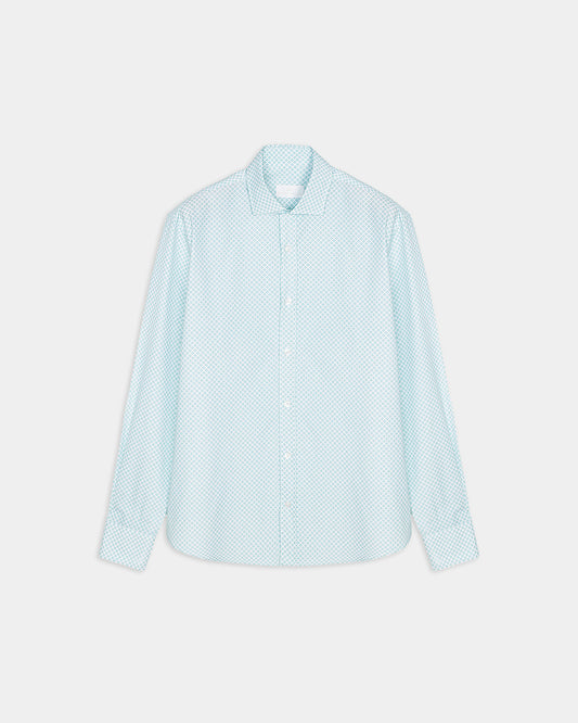 Camisa casual estampada de algodón